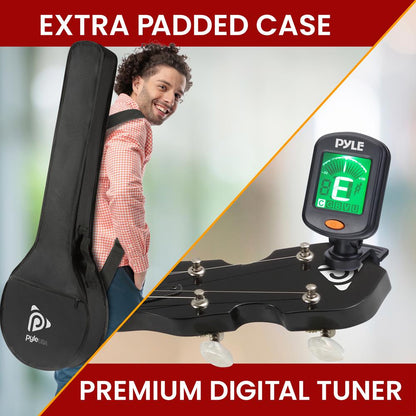 5-String Banjo Kit, Rich Sound, Remo Head, Sapele Resonator, Sunburst