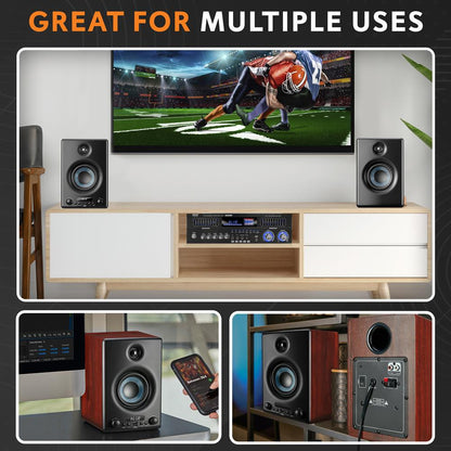 product image number 6 for Pyle Hi-Fi Home Bookshelf Monitor Speakers