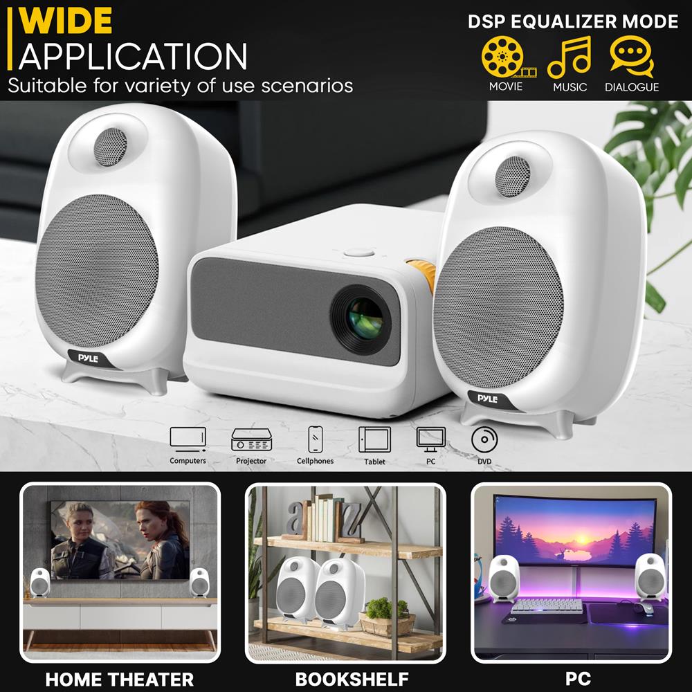 product image number 4 for Pyle Hi-Fi Home Bookshelf Monitor Speakers