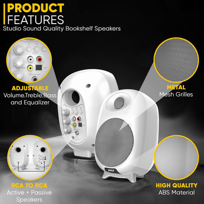 product image number 6 for Pyle Hi-Fi Home Bookshelf Monitor Speakers