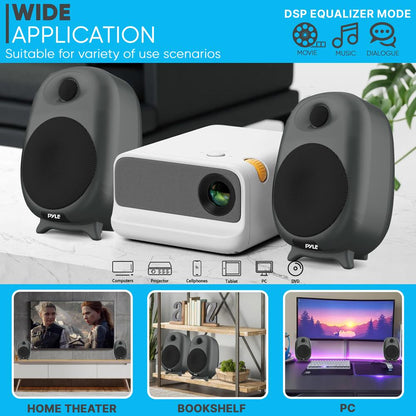 product image number 4 for Pyle Hi-Fi Home Bookshelf Monitor Speakers