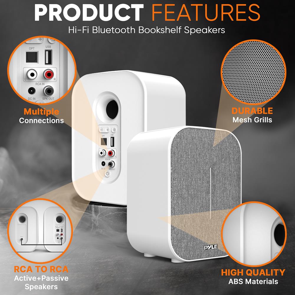 product image number 6 for Pyle Hi-Fi Home Bookshelf Monitor Speakers