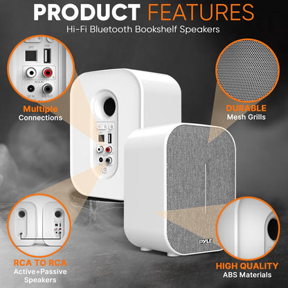 product image number 6 for Pyle Hi-Fi Home Bookshelf Monitor Speakers