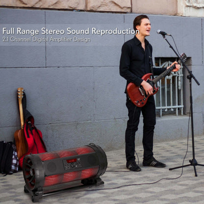 Système de microphone et haut-parleur BoomBox portable 