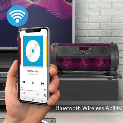 Système de microphone et haut-parleur BoomBox portable 