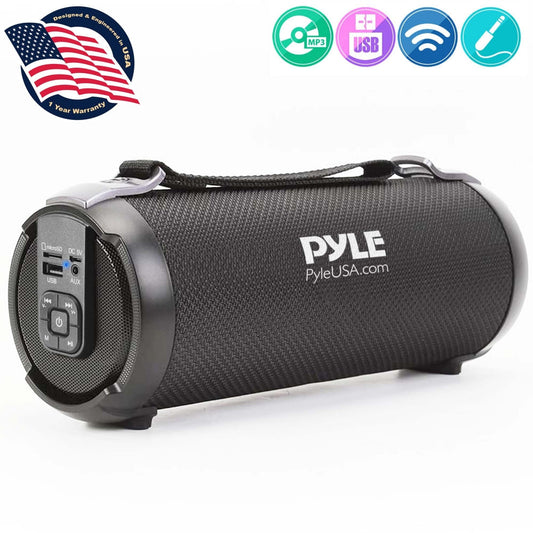 Portable Bluetooth Boombox Speaker - Loud Sound, Rechargeable, Blue
