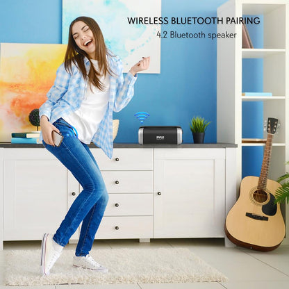 product image number 4 for Pyle Portable Hi-Fi Bluetooth Speaker Radio