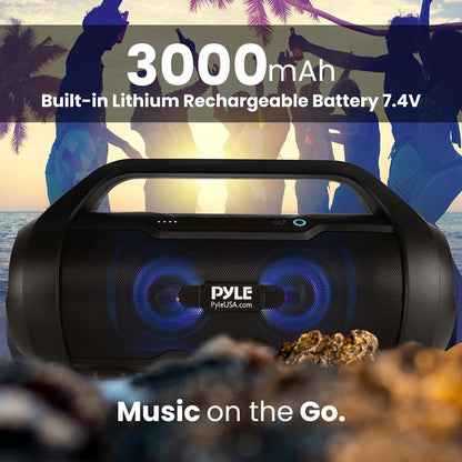 Wireless Bluetooth Boombox Speaker - Monstrous Sound, Waterproof, 40W