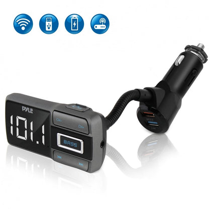 product image number 1 for Pyle Bluetooth Car Adapter With Quick Charge
