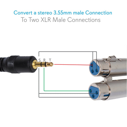 product image number 3 for Pyle 6' Ft. 3.5Mm-To-Xlr Cable