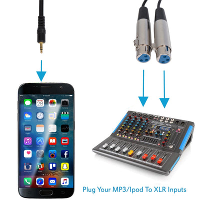 product image number 4 for Pyle 6' Ft. 3.5Mm-To-Xlr Cable