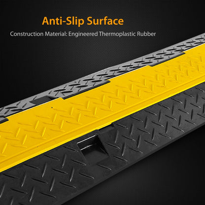 40" Cable Protector Ramp - Waterproof, Heavy Duty, Single Channel, Yellow