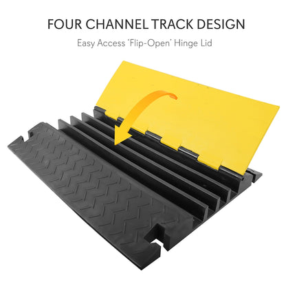 Cable Cover Ramp Safety Track, 4-Ch.
