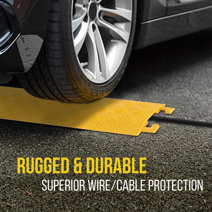 Cable Ramp Protector 2000 lb Capacity Polyethylene Yellow