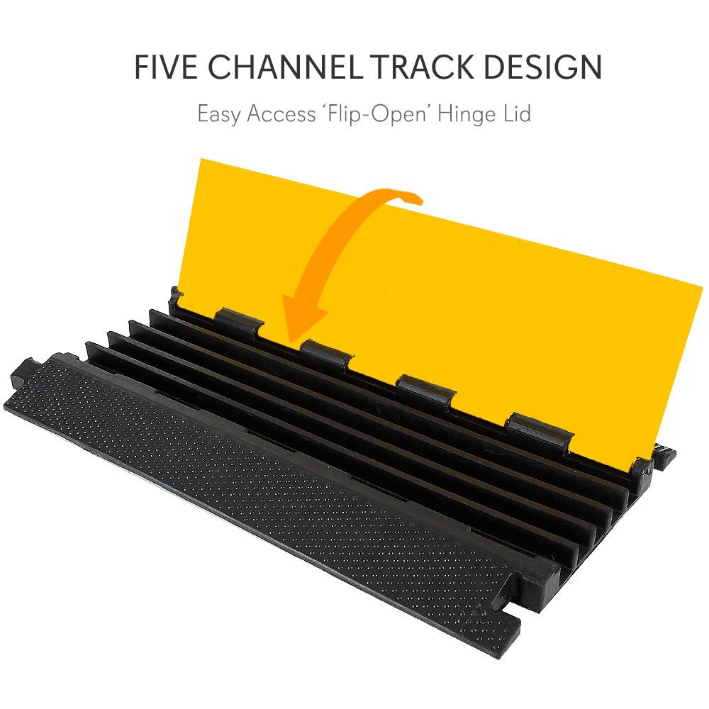 product image number 2 for Pyle Protective Cable & Wire Cover Ramp Track
