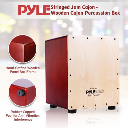 product image number 3 for Pyle Wooden Cajon Percussion Box