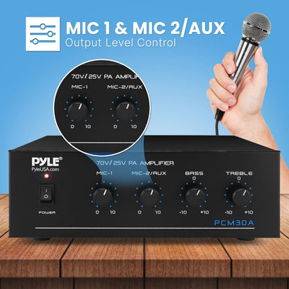 60W Compact Power Amplifier with Bluetooth and Remote