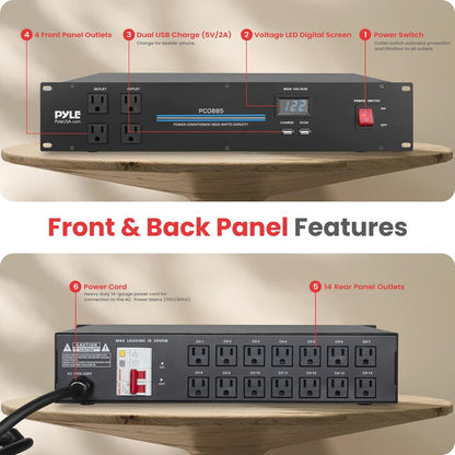18-Outlet Rack Mount Power Conditioner