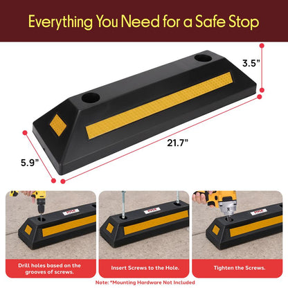 Heavy-Duty Parking Curb Tire Stop