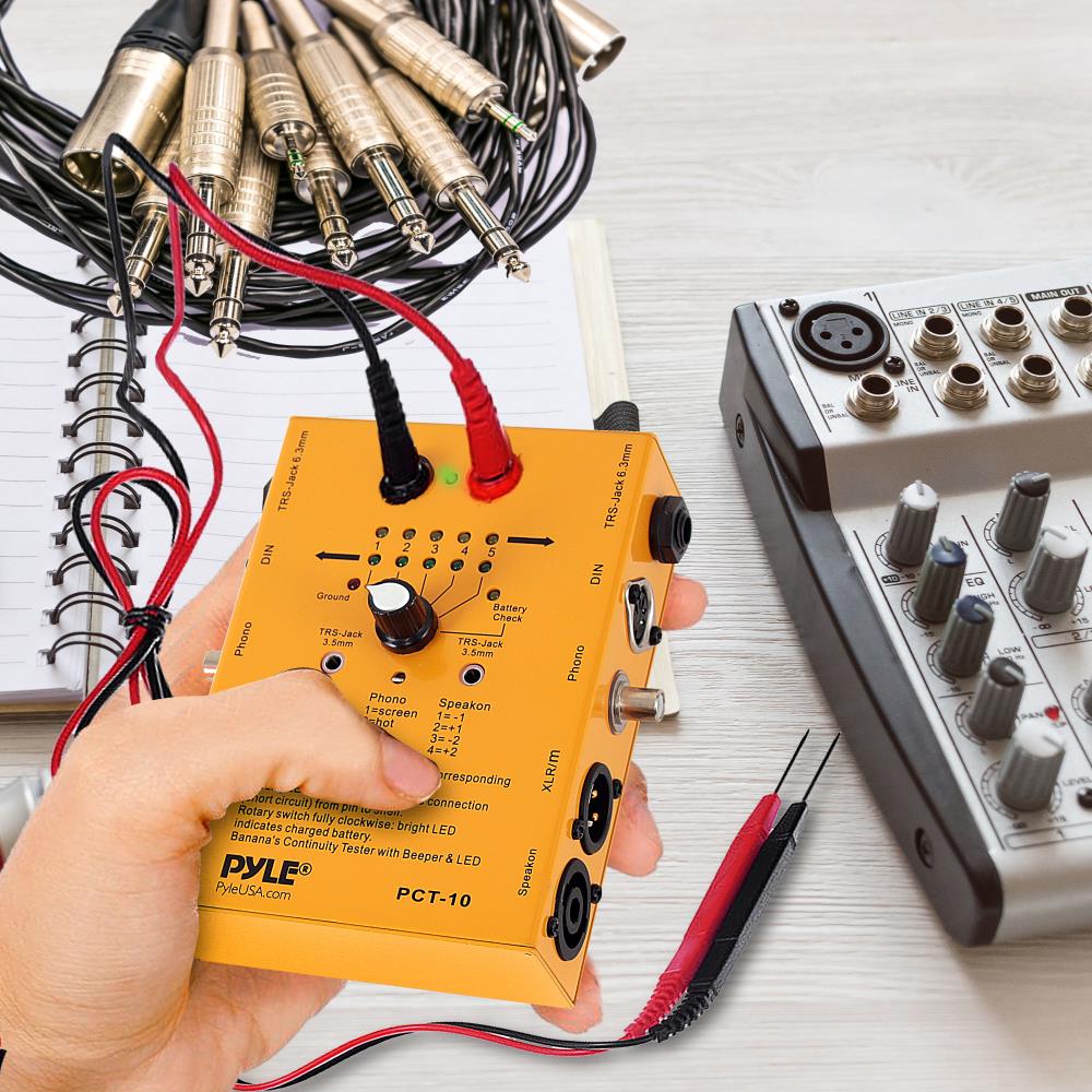 product image number 4 for Pyle 8-Plug Pro Audio Cable Tester
