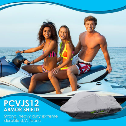 Jetski Storage Cover Waterproof 300D Canvas Rear Vents 118"-126"