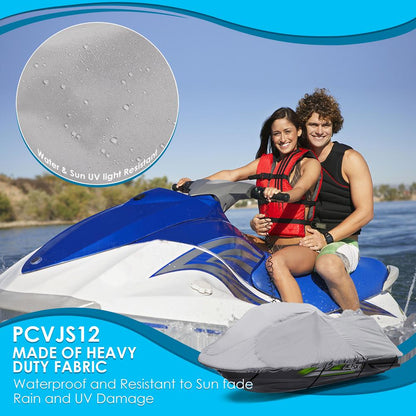 Jetski Storage Cover Waterproof 300D Canvas Rear Vents 118"-126"