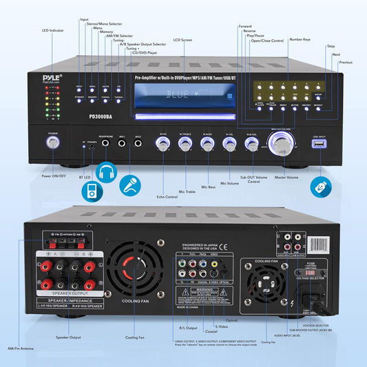Home Theater Pro Audio Amplifier Receive