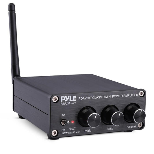 200W Bluetooth 5.0 Stereo Amplifier - Compact Mini Receiver with Bass Control