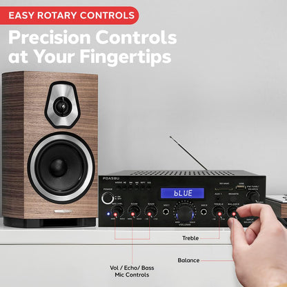 Bluetooth Home Stereo Amplifier Receiver
