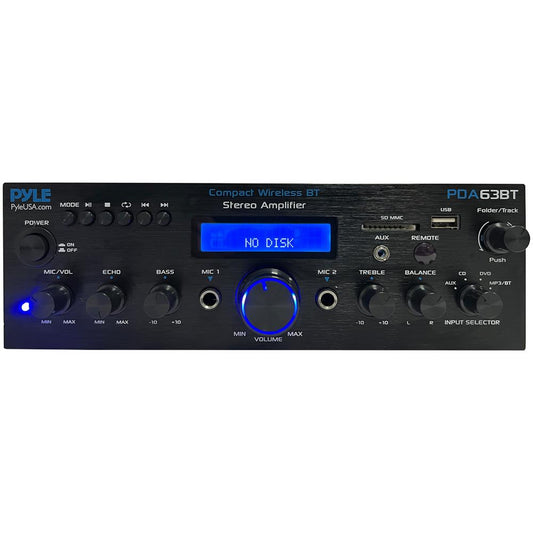 HiFi Bluetooth Amplifier with FM, USB & Karaoke Mic Inputs