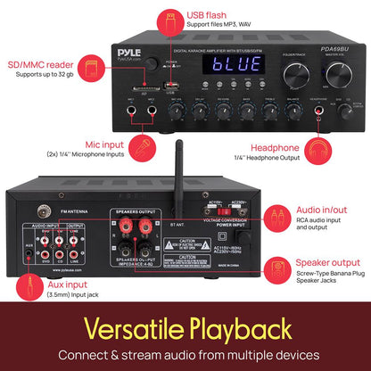 Compact Home Theater Amplifier Stereo Re