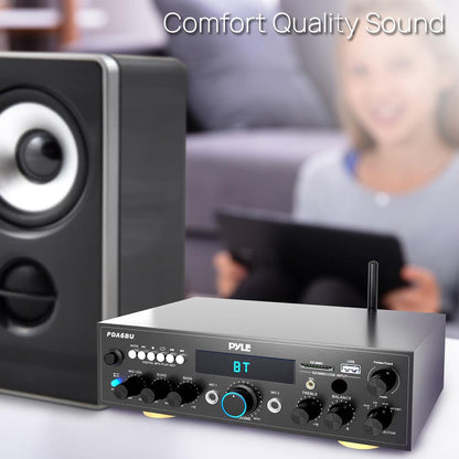 200W Bluetooth Home Stereo Amplifier with FM & USB