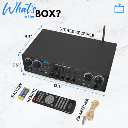 Bluetooth Home Theater Amplifier 800W 4-Channel Compact Design