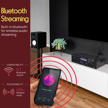 Bluetooth Stereo Amplifier Receiver