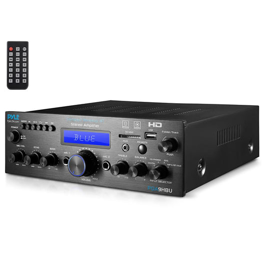 Wireless Stereo Amplifier 200W Bluetooth HDMI/FM Radio LCD Display