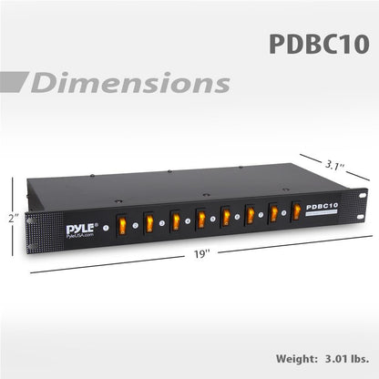 product image number 4 for Pyle Power Supply 8 Outlet With Switches