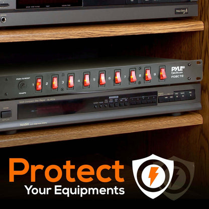 9-Switch Rack Mount Power Supply with Noise Filter