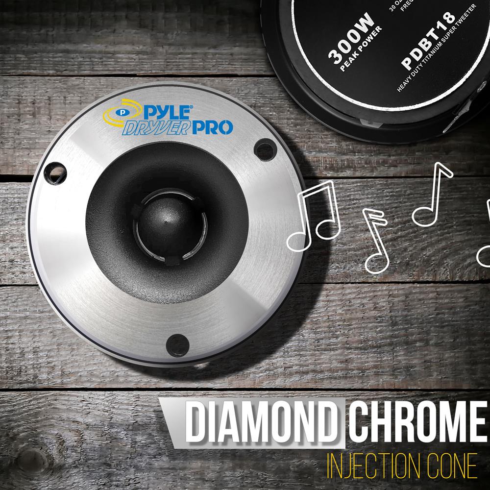 product image number 3 for Pyle 3.75'' Bullet Titanium Horn Tweeter