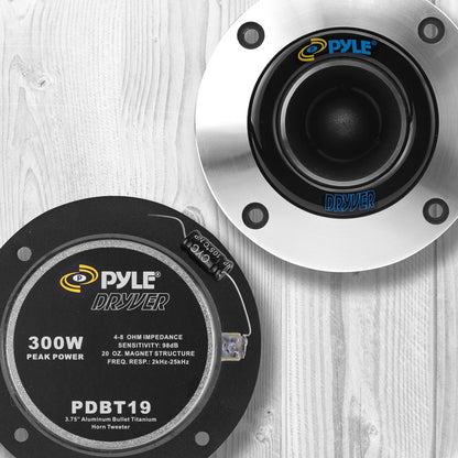 product image number 4 for Pyle 3.75'' Bullet Titanium Horn Tweeter