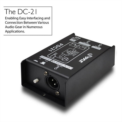 Direct Injection Audio Box - Hum Eliminator, Steel Chassis, 1/4" Connector