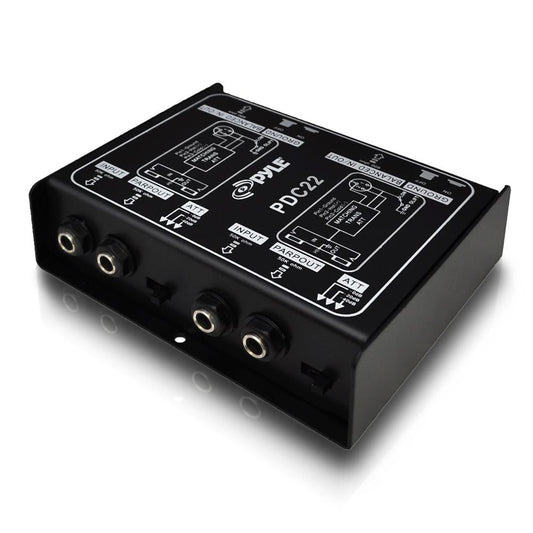Dual Passive DI Box - Hum Eliminator, Steel Chassis, 1/4" to XLR
