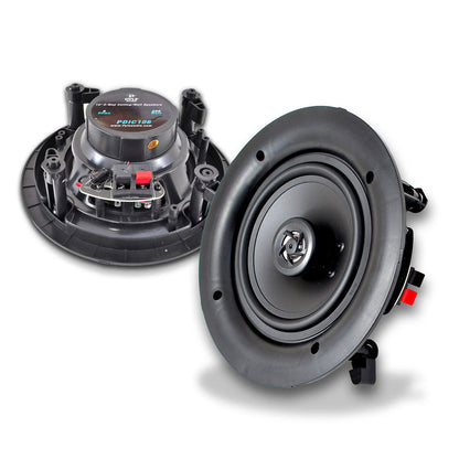10" Ceiling Wall Speakers Pair, Full Range Sound, Flush Mount, 300W