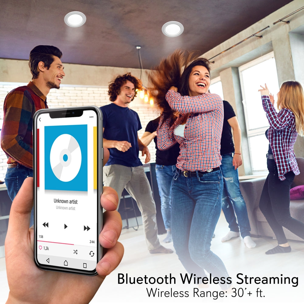 product image number 4 for Pyle 3.5'' Led Bluetooth Ceiling Speakers Kit