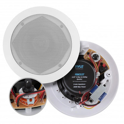 Haut-parleurs encastrés mur/plafond de 5,25'' 