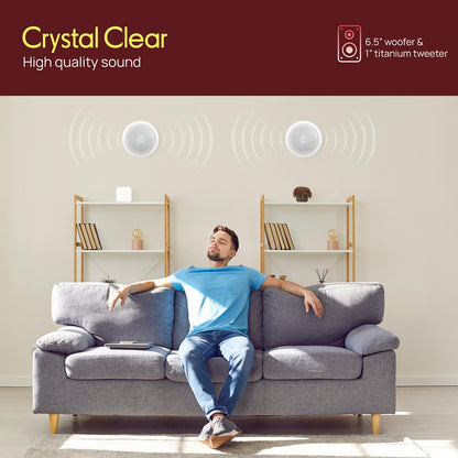 Haut-parleurs muraux / de plafond 6,5'' pour la maison 