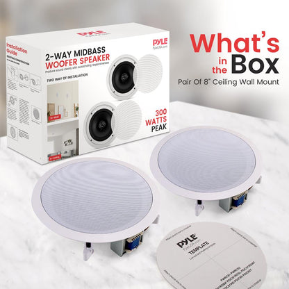 8'' Home In-Wall / Ceiling Speakers