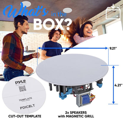 product image number 7 for Pyle 8.0’’ In-Wall / Ceiling Speakers
