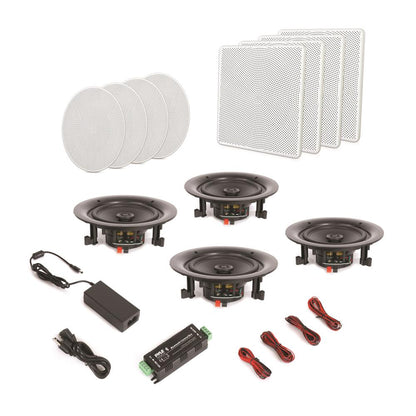 6.5" Bluetooth Ceiling/Wall Speakers 200W 2-Way Stereo, Easy Install