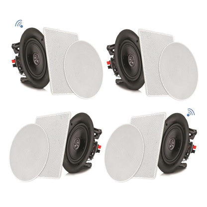 6.5" Bluetooth Ceiling/Wall Speakers 200W 2-Way Stereo, Easy Install