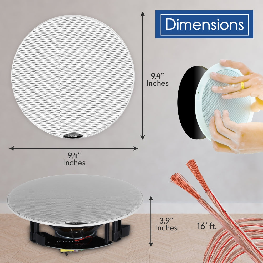 product image number 2 for Pyle 6.5'' Bluetooth Home Ceiling Speakers